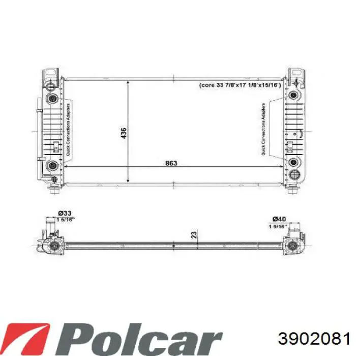 3902081 Polcar радиатор