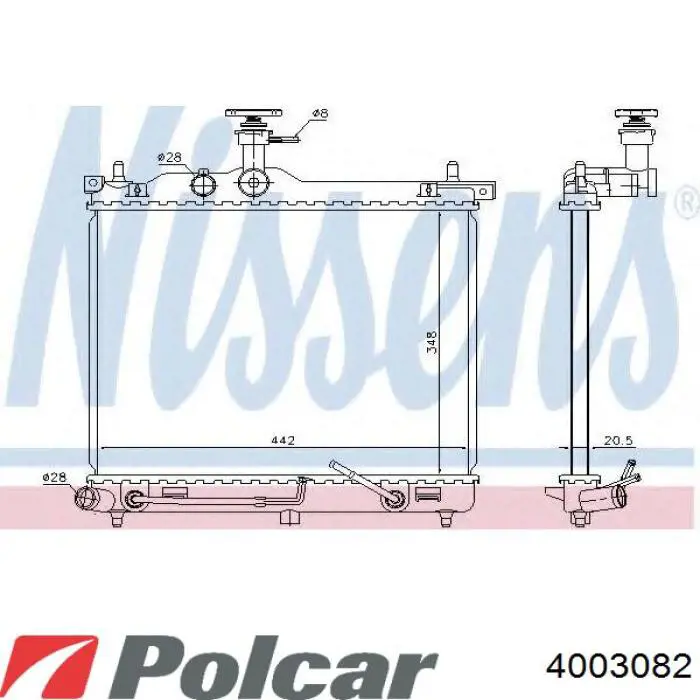 4003082 Polcar Радиатор основной