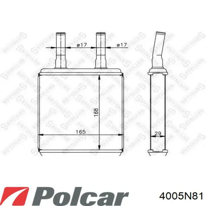 4005N81 Polcar радиатор печки