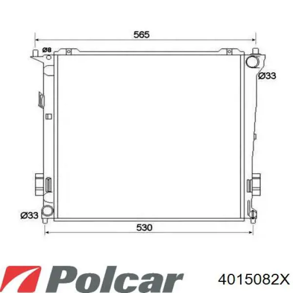 Радиатор 4015082X Polcar