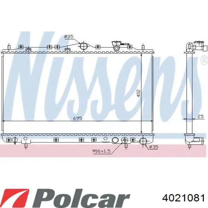 Радиатор 4021081 Polcar