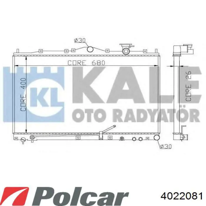 4022081 Polcar Радиатор основной
