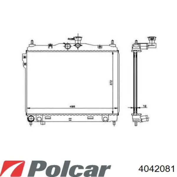 Радиатор 4042081 Polcar