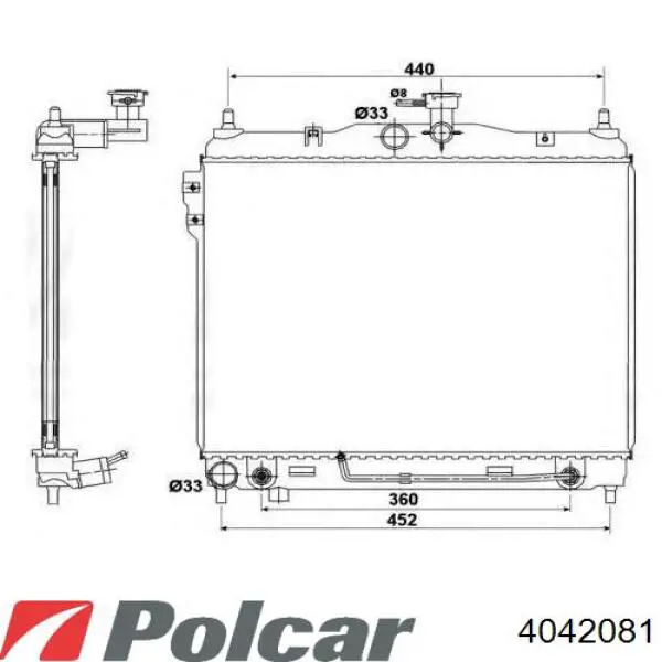 4042081 Polcar Радиатор основной
