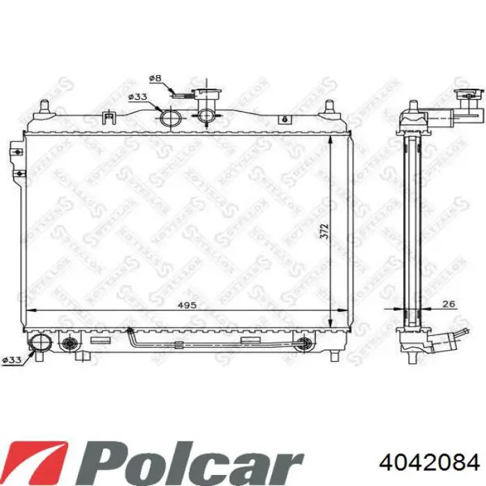 4042084 Polcar Радиатор основной