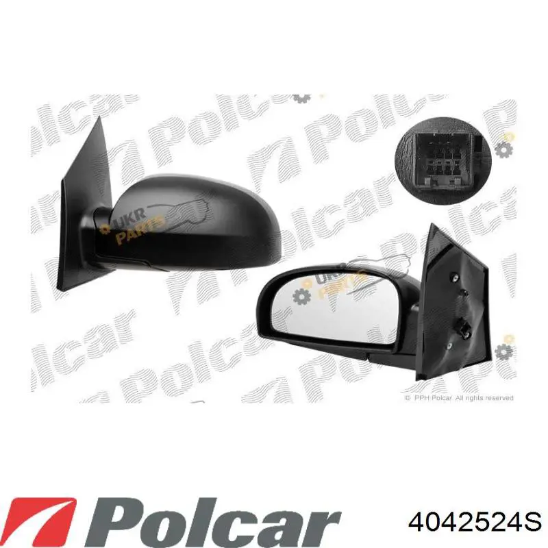 4042524S Polcar зеркало заднего вида правое