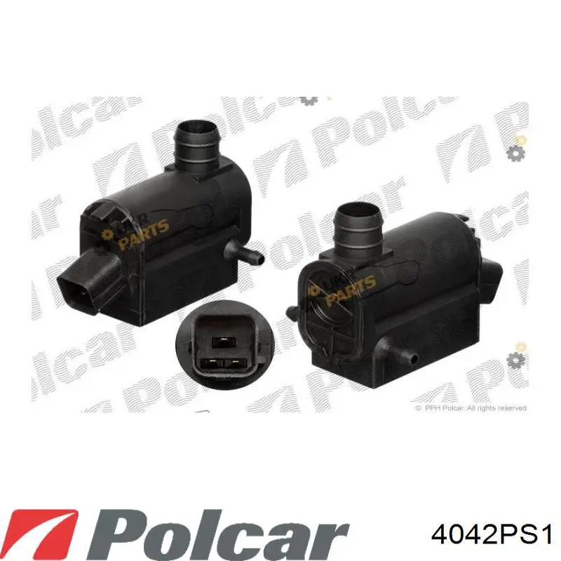 Насос-мотор омывателя стекла переднего Polcar 4042PS1