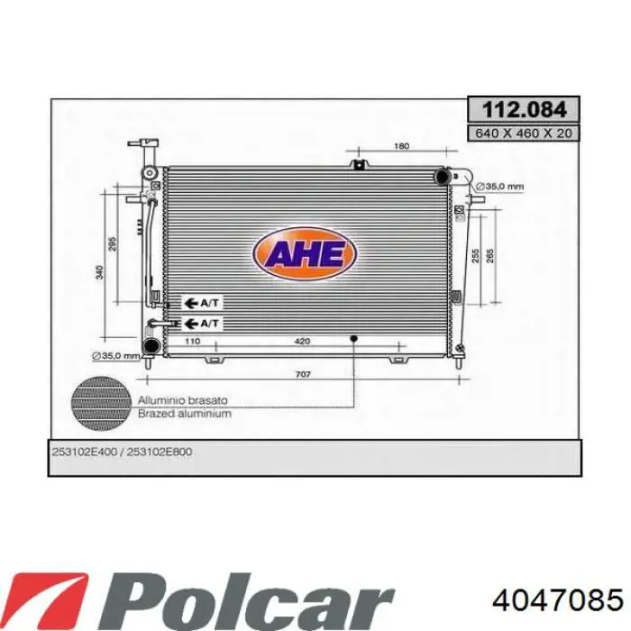 4047085 Polcar Радиатор основной