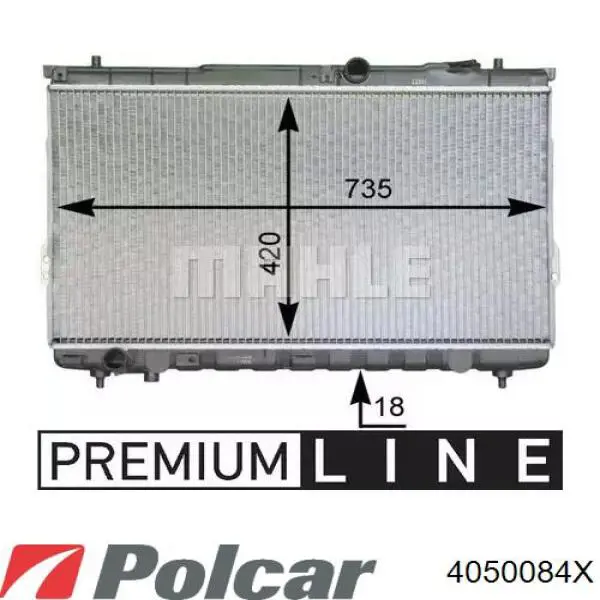 4050084X Polcar радиатор