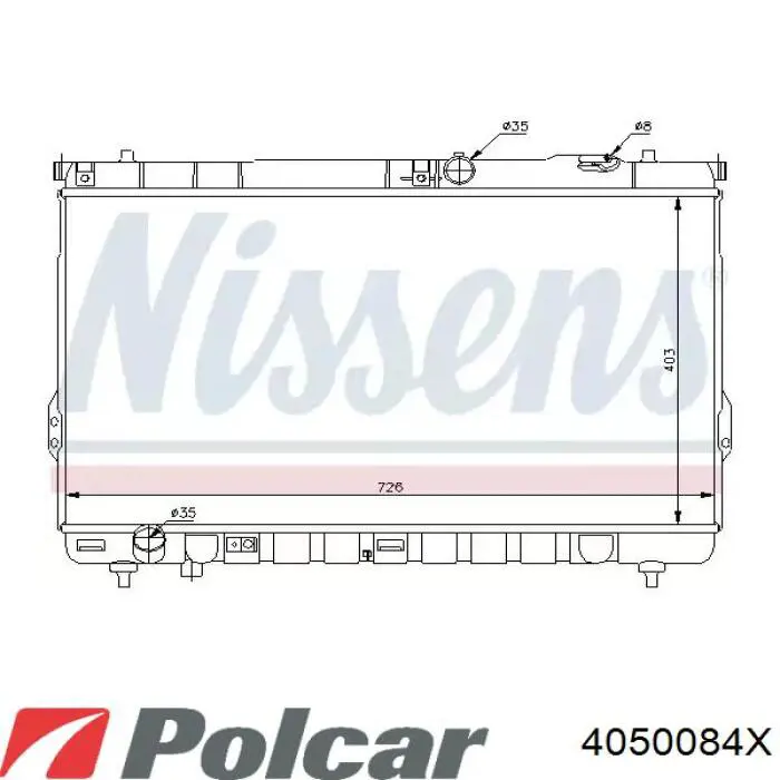 4050084X Polcar Радиатор основной