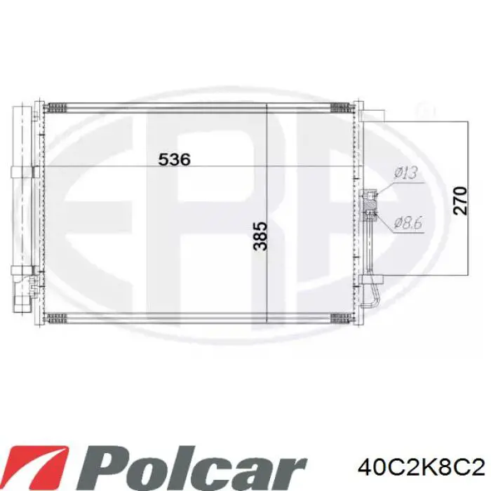 Condensador aire acondicionado 40C2K8C2 Polcar