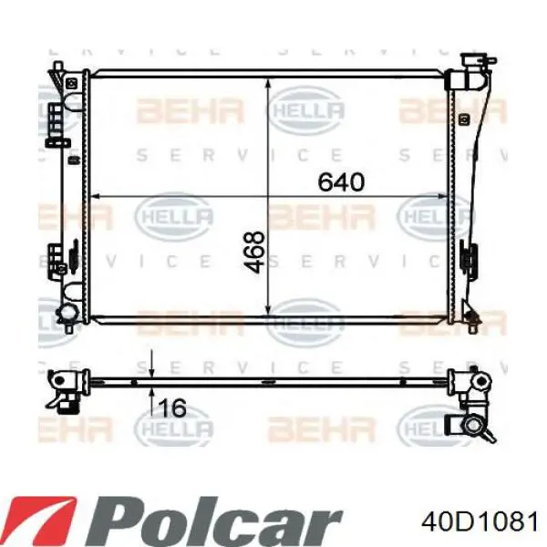 40D1081 Polcar Радиатор основной