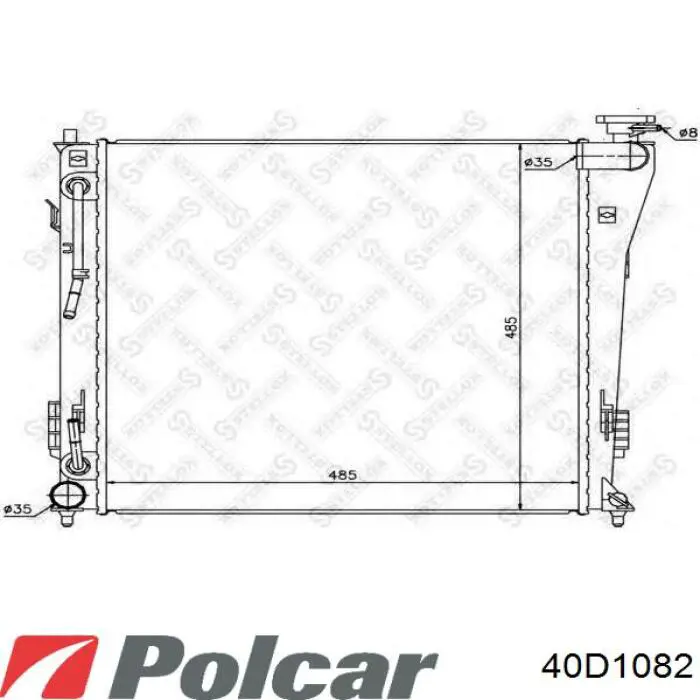 40D1082 Polcar радиатор