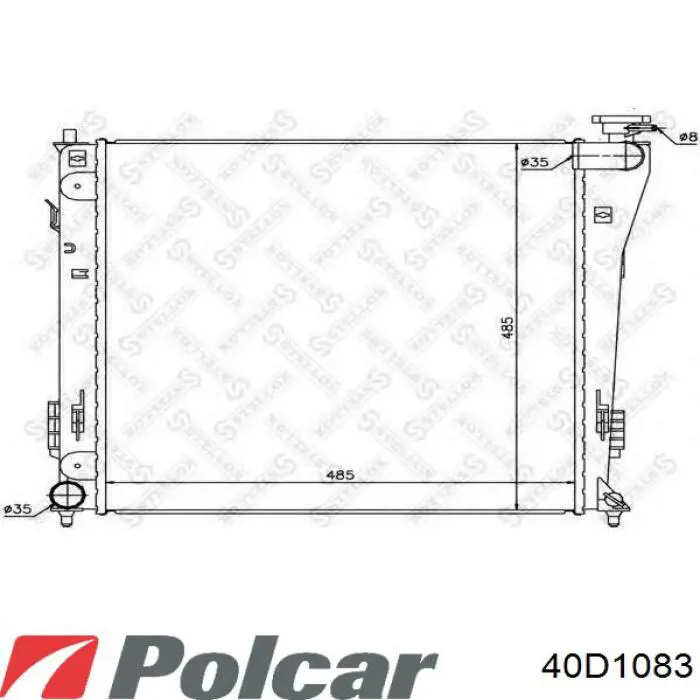 Радиатор охлаждения двигателя Polcar 40D1083 цена, от 83.92 USD