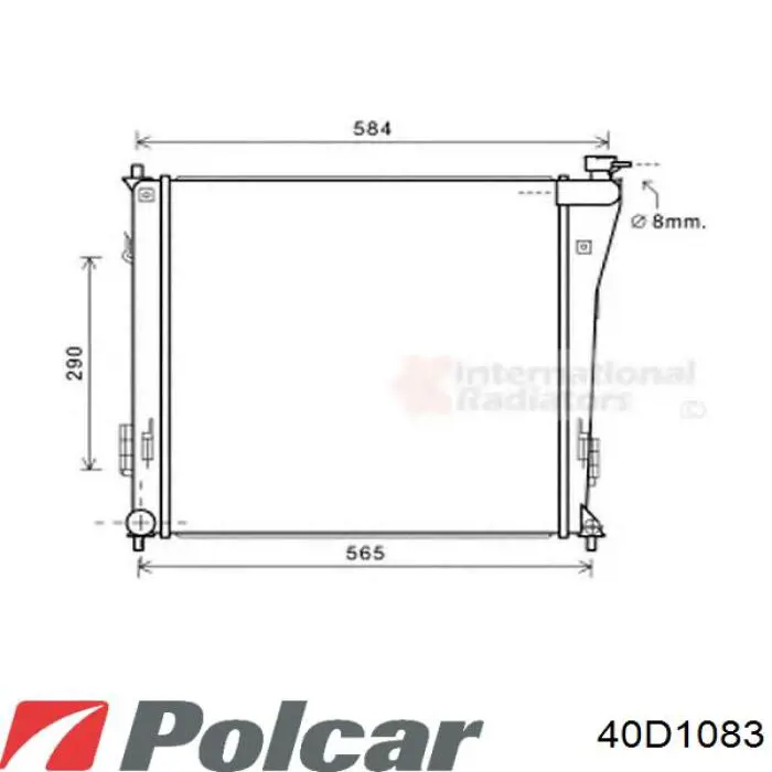 Радиатор 40D1083 Polcar