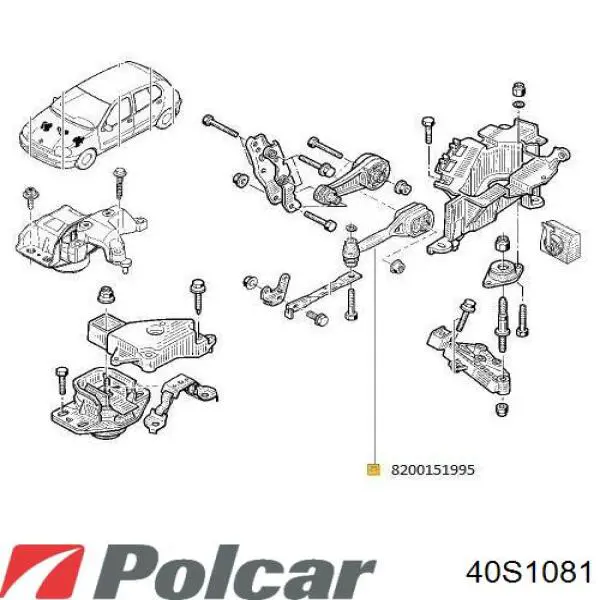 Радиатор охлаждения двигателя Polcar 40S1081 цена, от 69.41 USD