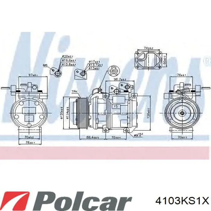 Компрессор кондиционера 977013E110 Hyundai/Kia