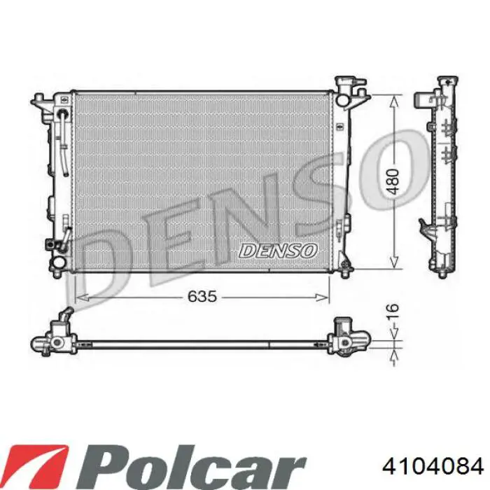Радиатор 4104084 Polcar