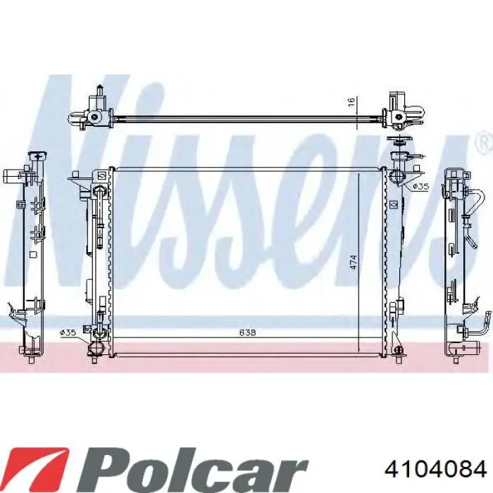 410408-4 Polcar радиатор