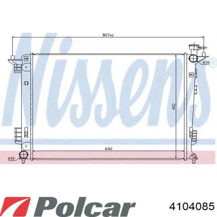 Радиатор 4104085 Polcar