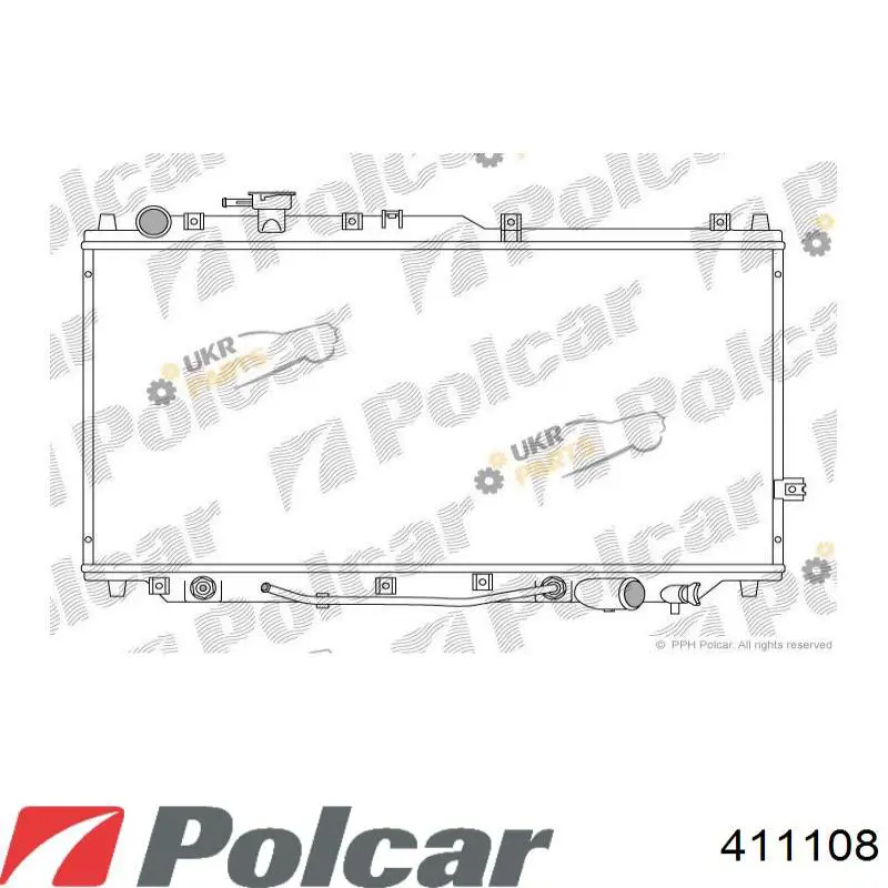 Радиатор 411108 Polcar