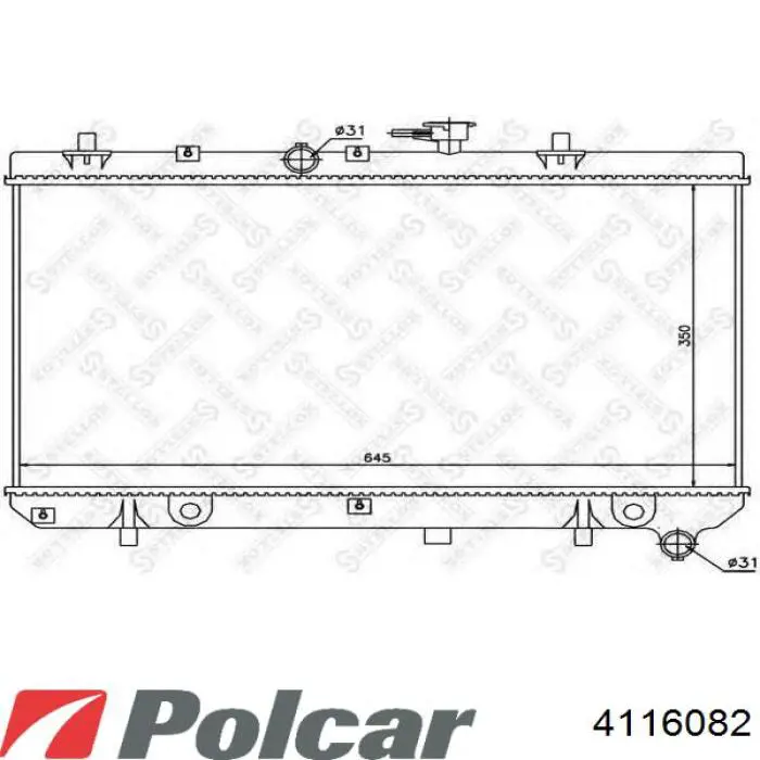 Радиатор 4116082 Polcar