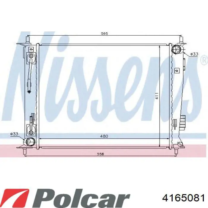 Радиатор 4165081 Polcar