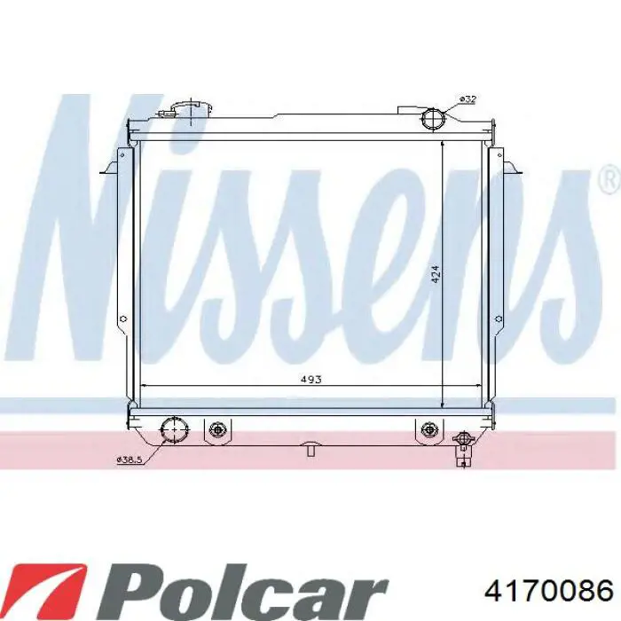 Радиатор 4170086 Polcar