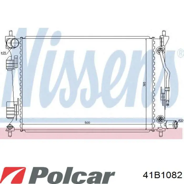 Радиатор 41B1082 Polcar