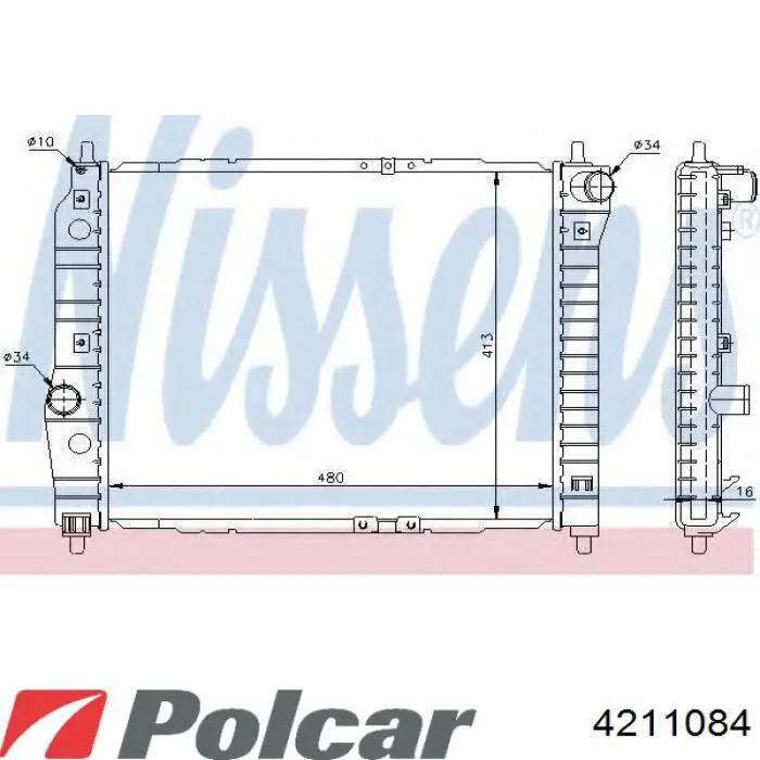 4211084 Polcar Радиатор основной