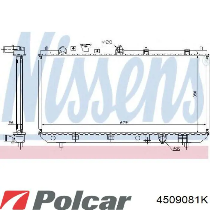 Радиатор 4509081K Polcar