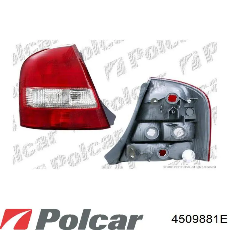 Фонарь задний правый 4509881E Polcar