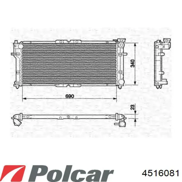 Радиатор 4516081 Polcar