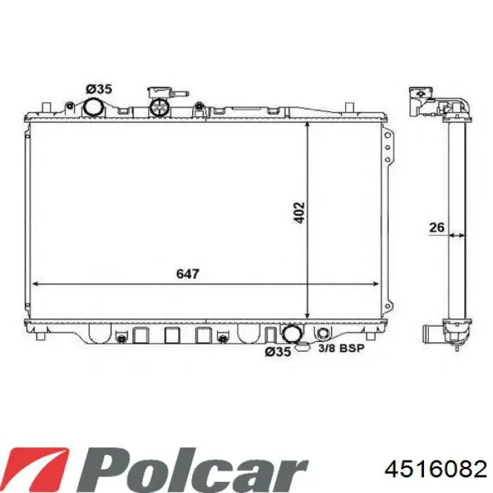 4516082 Polcar Радиатор основной