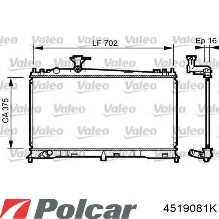 Радиатор 4519081K Polcar