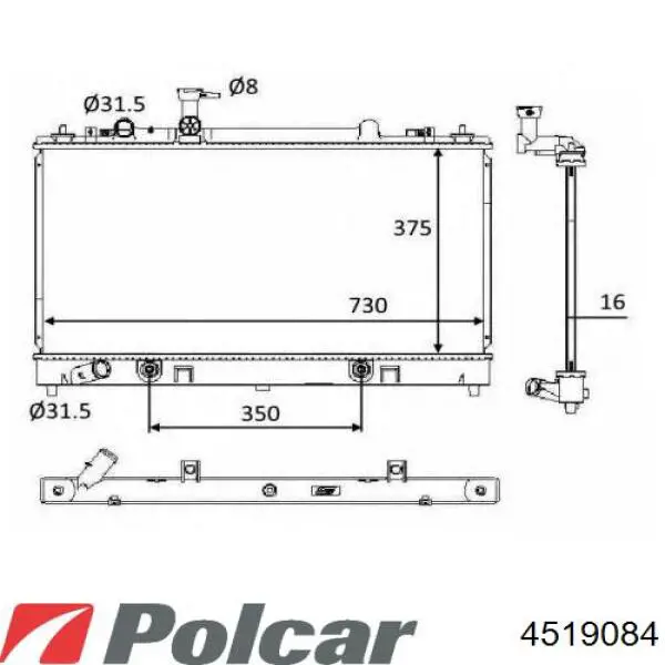 4519084 Polcar радиатор