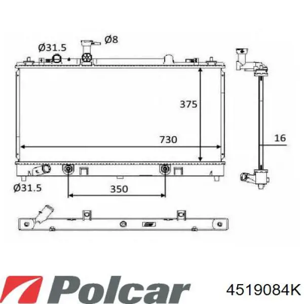 Купить L33315200 Mazda Радиатор водяной