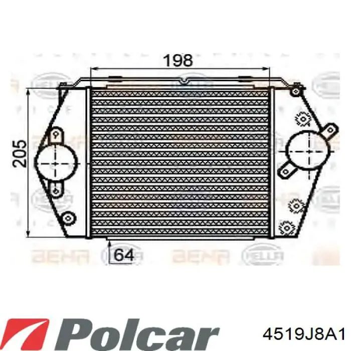 Интеркулер 4519J8A1 Polcar