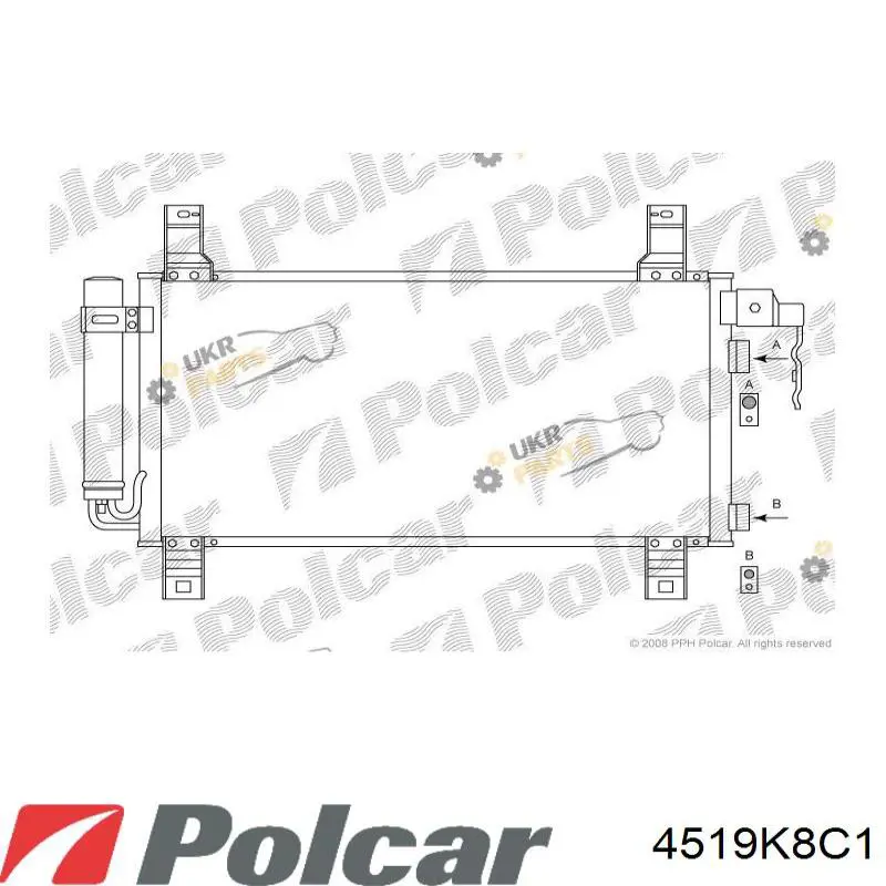 Радиатор кондиционера 4519K8C1 Polcar