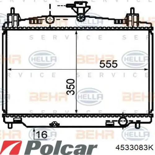 4533083K Polcar Радиатор основной