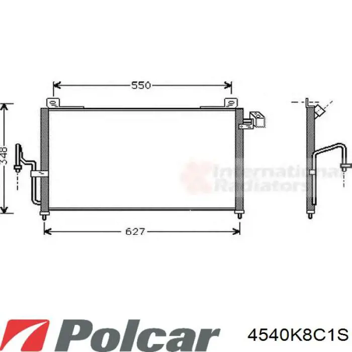 Радиатор кондиционера 4540K8C1S Polcar