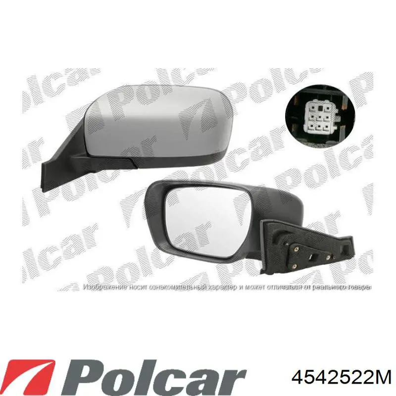 4542522M Polcar Зеркало заднего вида правое