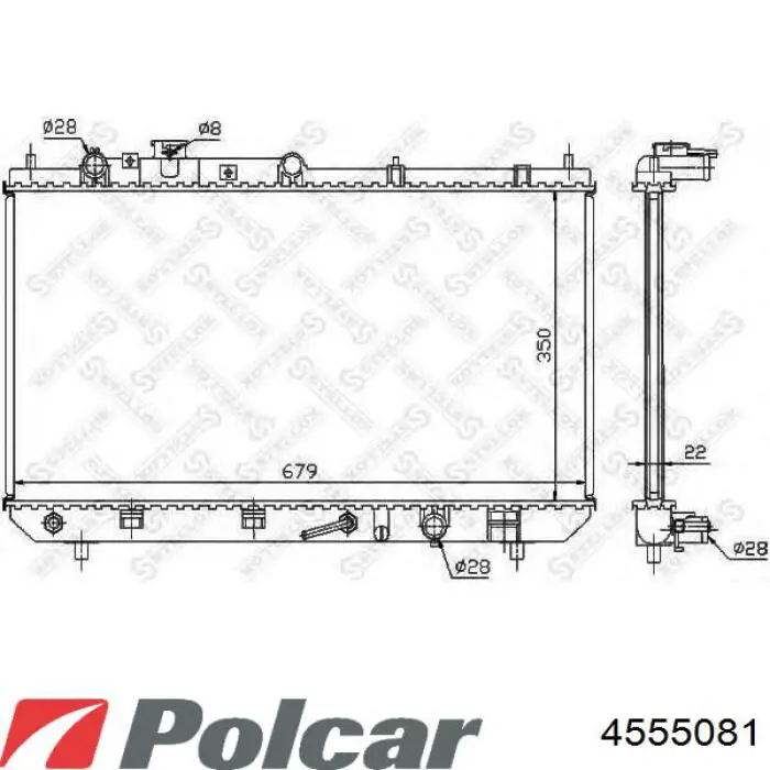 Радиатор 4555081 Polcar