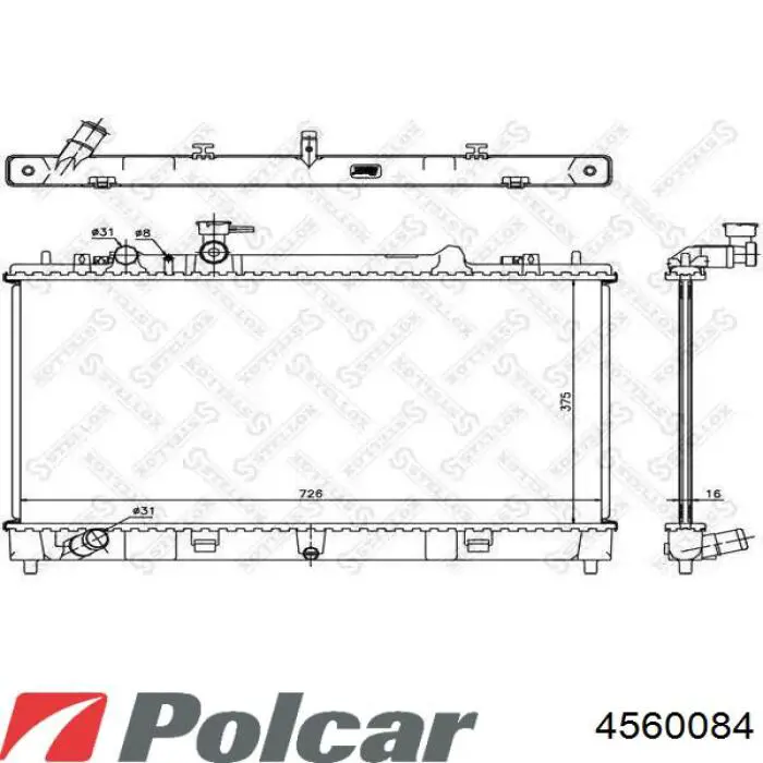 Радиатор 4560084 Polcar