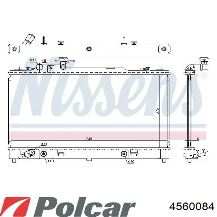 4560084 Polcar Радиатор основной