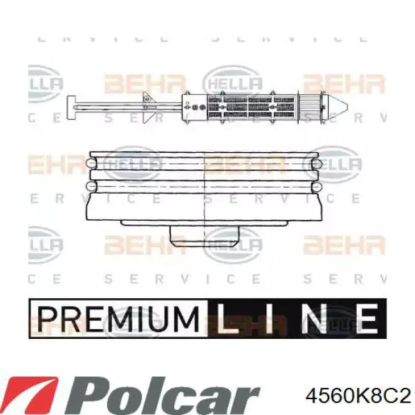 Радиатор кондиционера 4560K8C2 Polcar