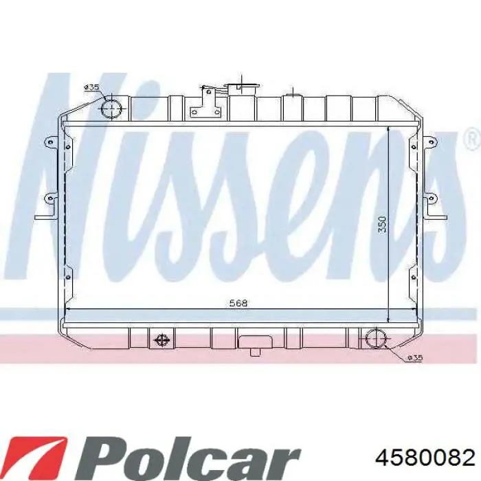 Купить 4580082 Polcar Радиатор водяной