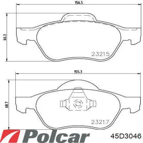 Суппорт радиатора правый / монтажная панель крепления фар Polcar 45D3046 цена, от 42.35 USD