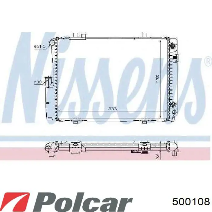 500108 Polcar Радиатор основной