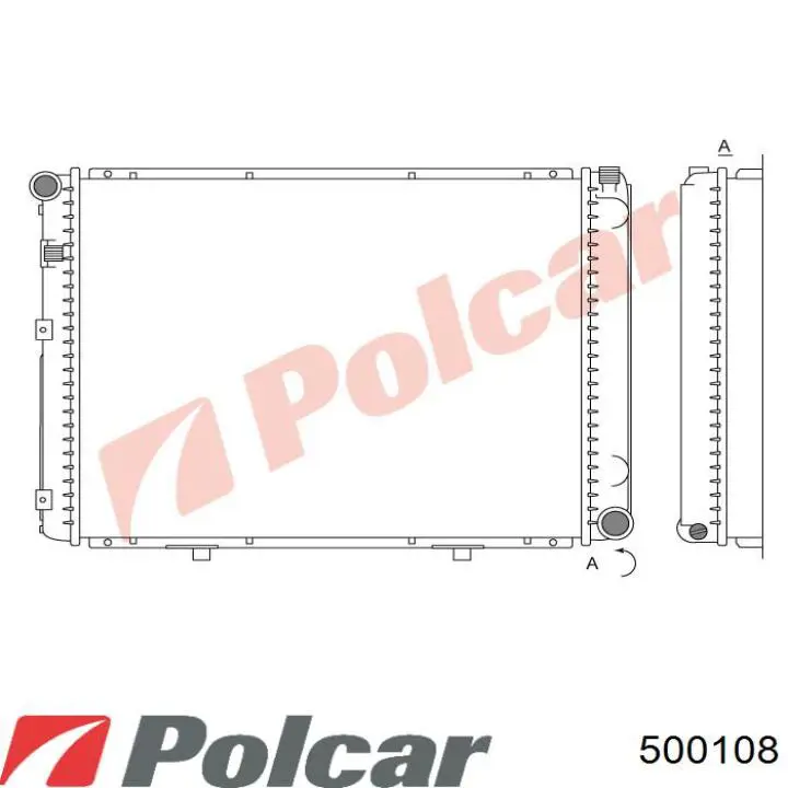 Радиатор охлаждения двигателя Polcar 500108 цена, от 88.28 USD